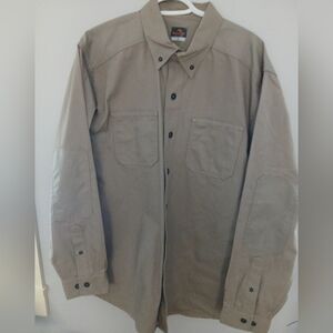 Ridgecut Toughwear Long Sleeve Work Shirt Men's L Heavy Duty Thick!